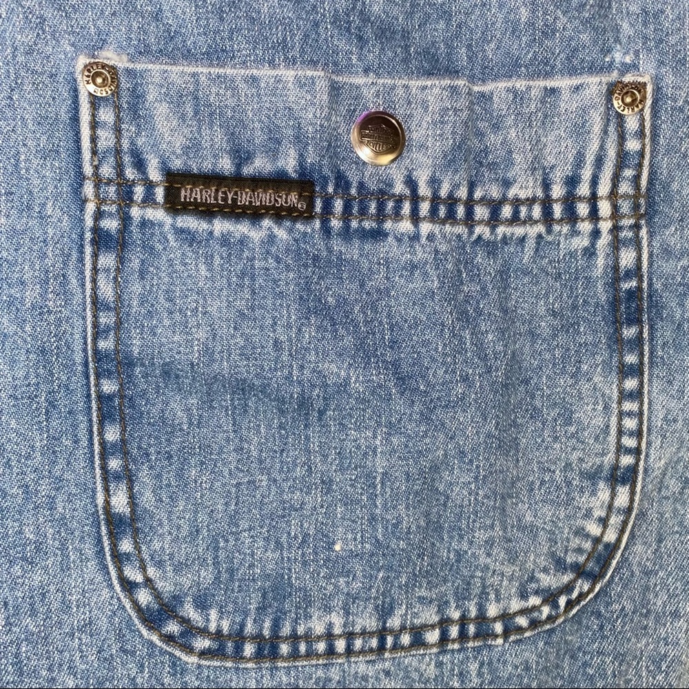 Harley-Davidson Blue Women's Jeans Overalls - Picture 14 of 16